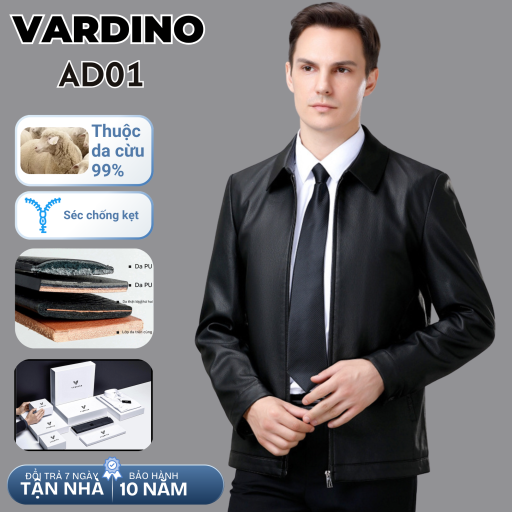Áo da nam Vardino AD01-AD02-AD03 4