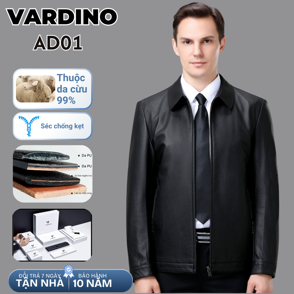 Áo da nam Vardino AD01-AD02-AD03 2