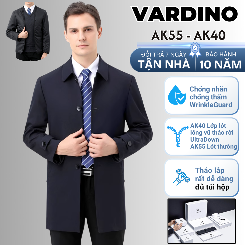 Áo khoác mangto nam công sở Vardino AK40-AK41 4
