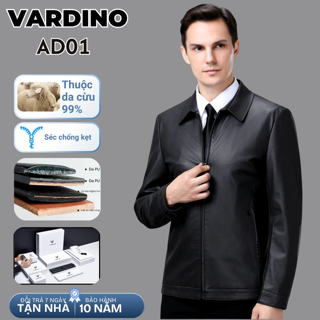 Áo da nam Vardino AD01-AD02-AD03 3