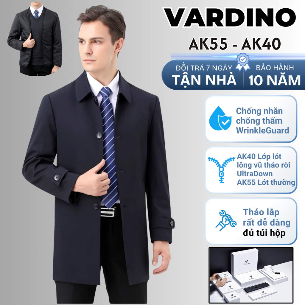 Áo khoác mangto nam công sở Vardino AK40-AK41 3