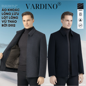 Áo khoác dạ nam có lót lông vũ tháo rời VARDINO D1112