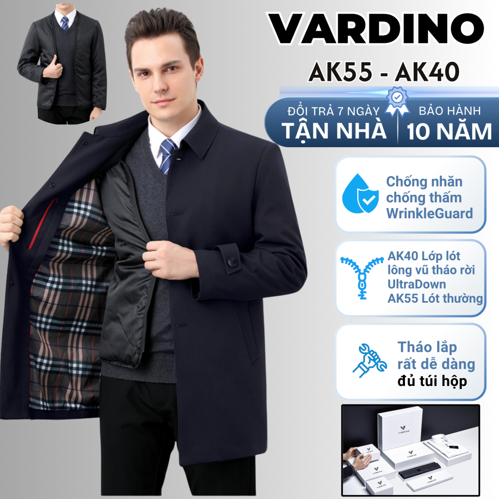 Áo khoác mangto nam công sở Vardino AK40-AK41 2