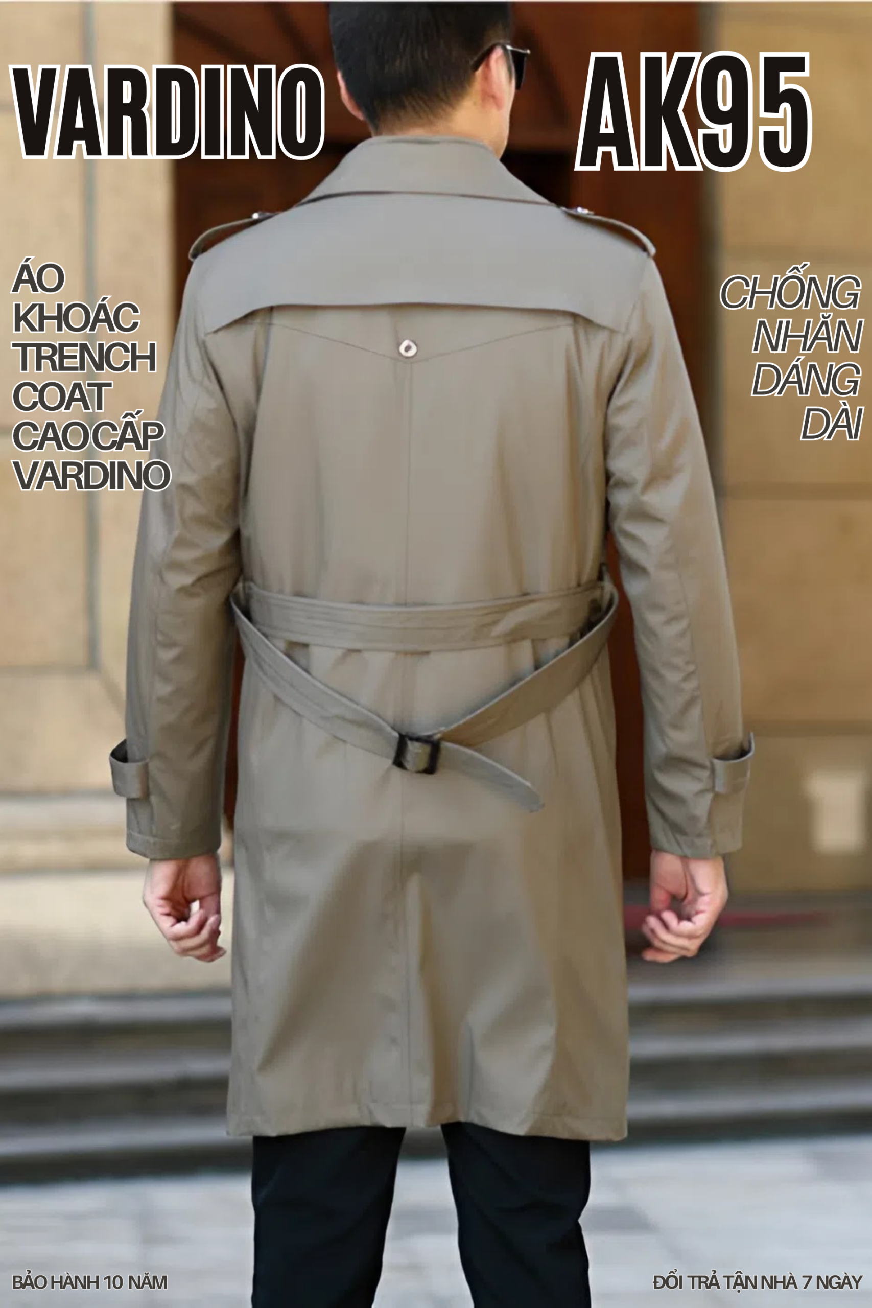 Trench coat nam Vardino AK9495
