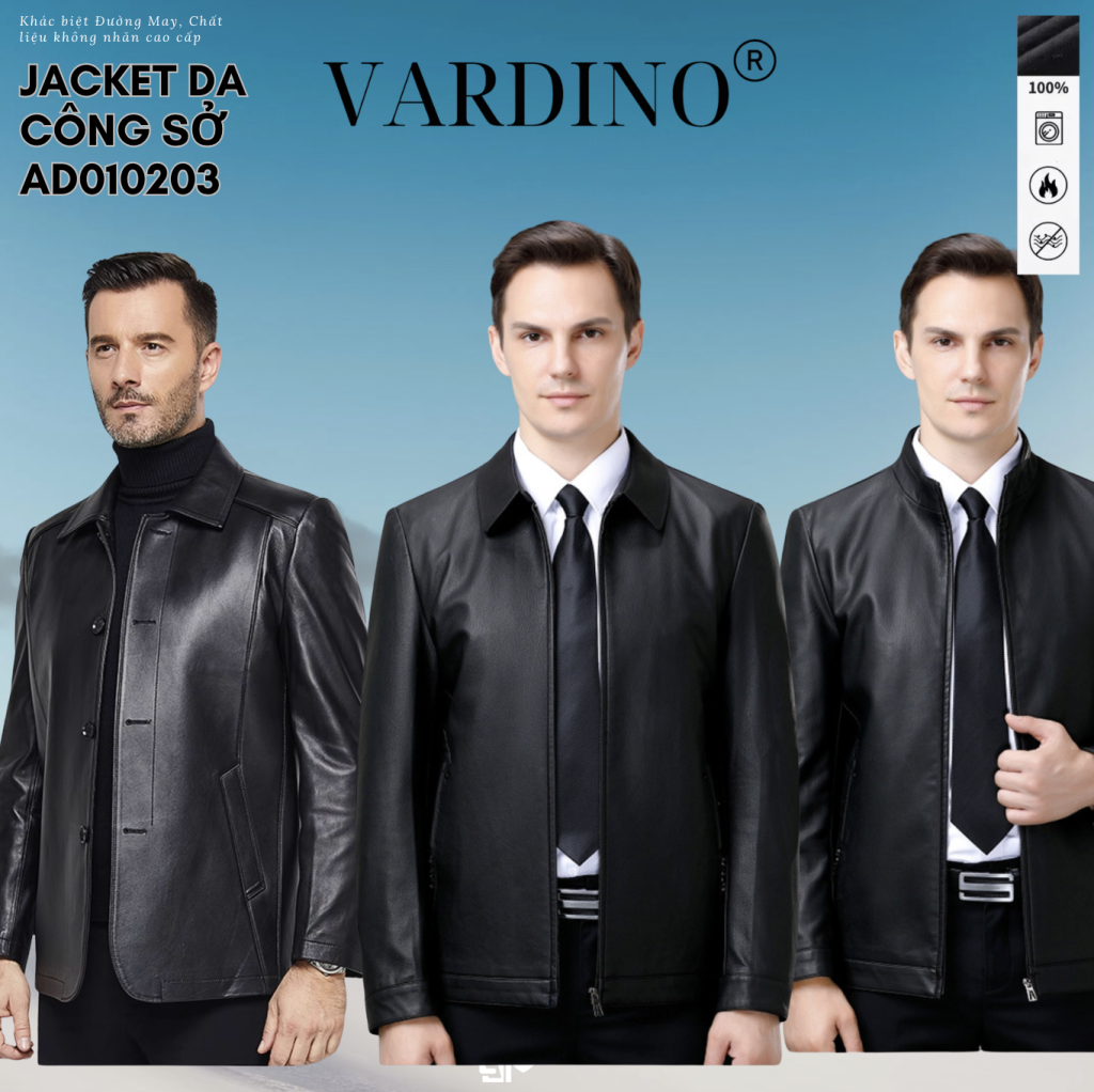 Áo da nam Vardino AD01-AD02-AD03 1