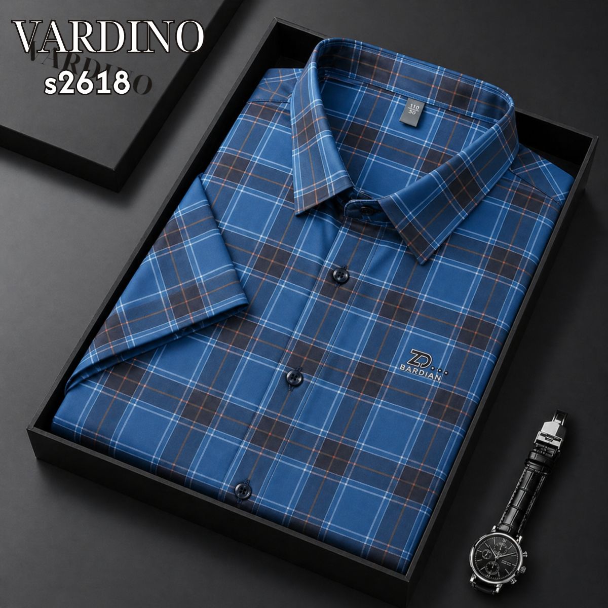Sơ mi kẻ cộc tay Vardino S2618 - S2619 - S2620