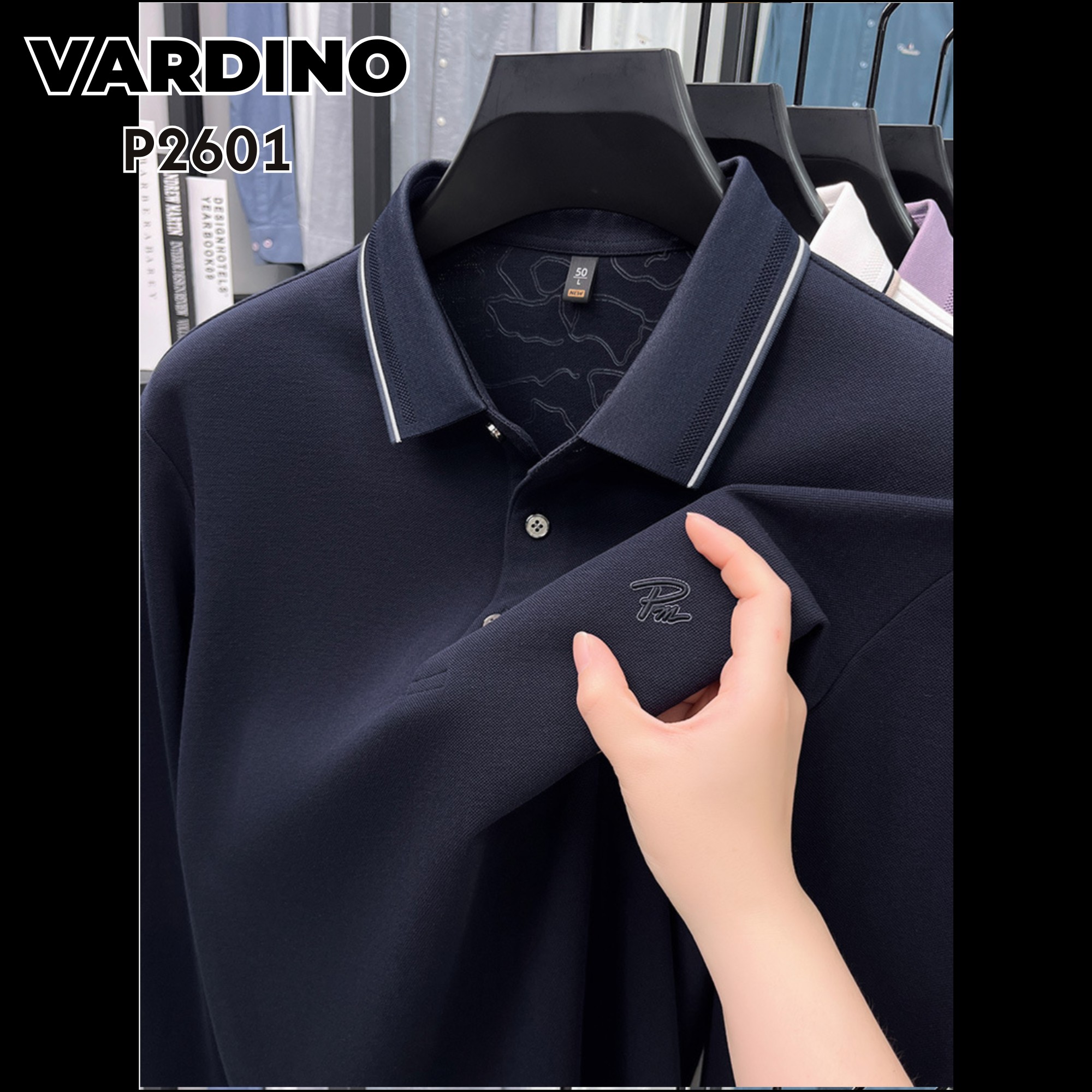 Áo polo dài tay Vardino P260106 - Ảnh 4