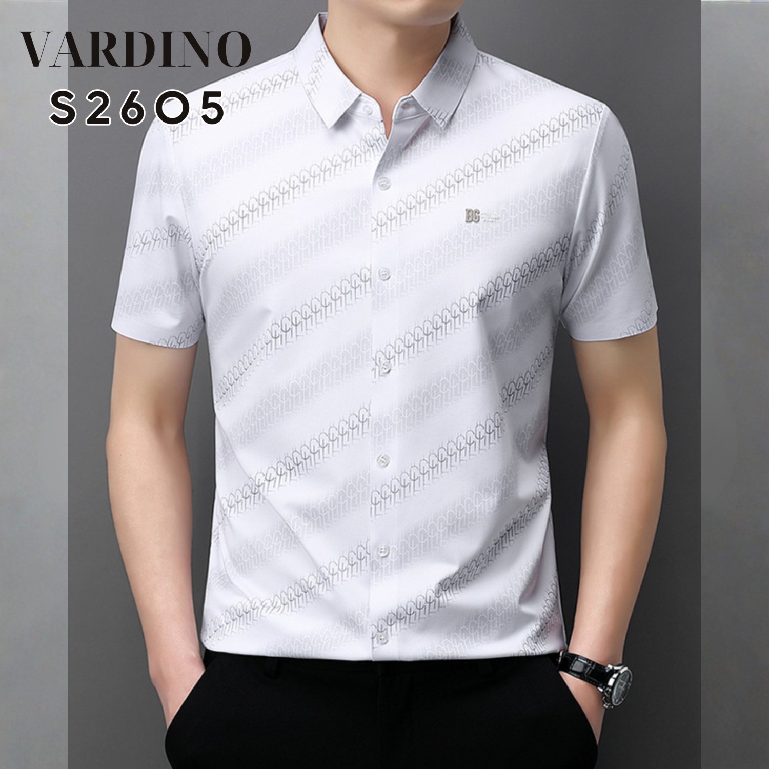 áo sơ mi nam ngắn tay Vardino S2603,s2604,s2605 - Ảnh 3