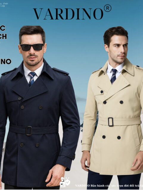 Áo khoác trench coat nam Vardino AK9293