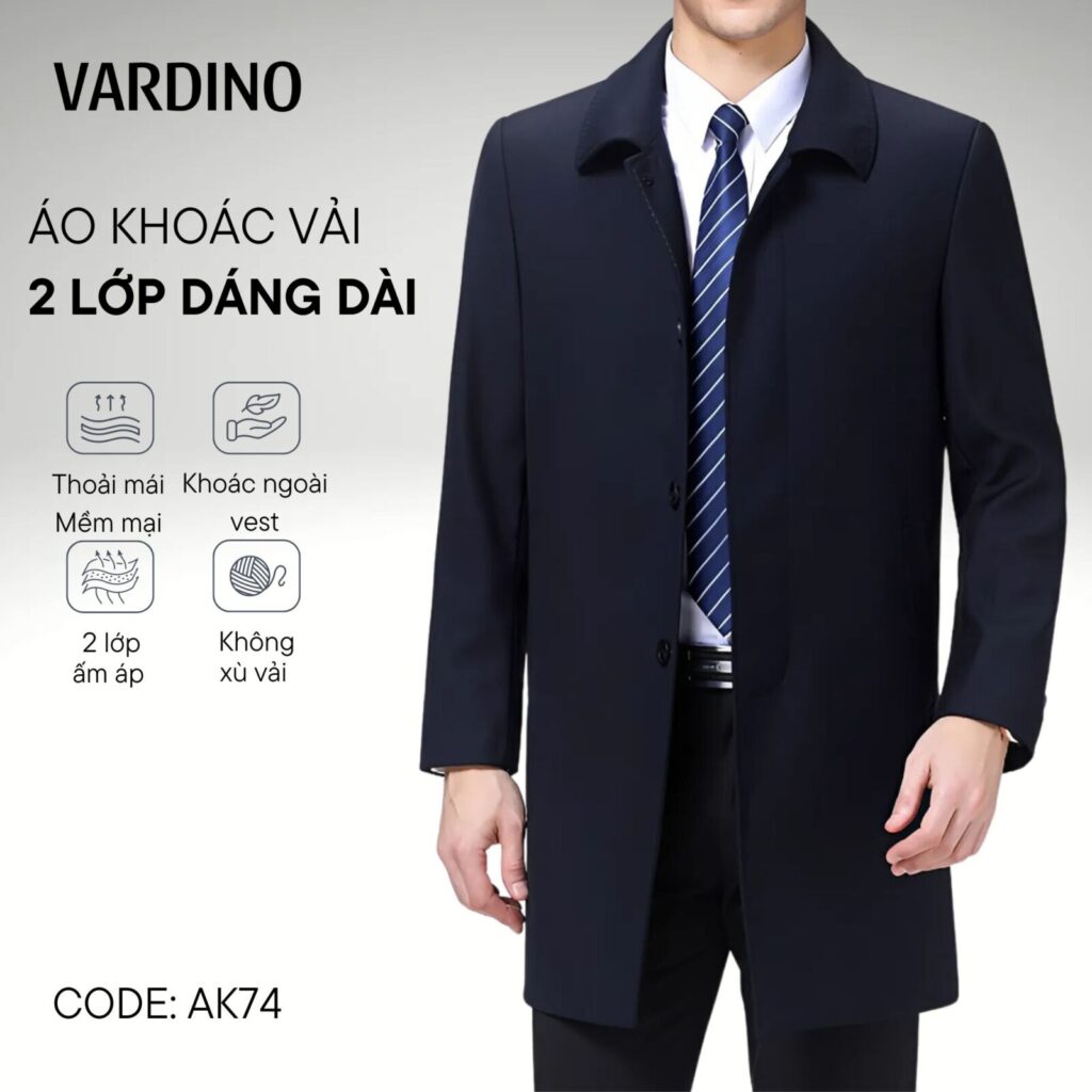 Áo mangto dáng dài Vardino AK7475 2