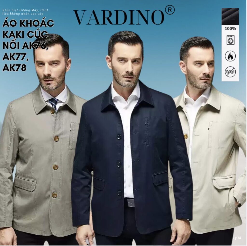 Áo khoác kaki nam Vardino AK76-AK77-AK78 1
