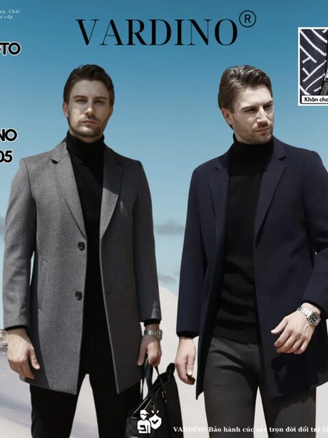 Áo dạ nam hàng hiệu Vardino D0405