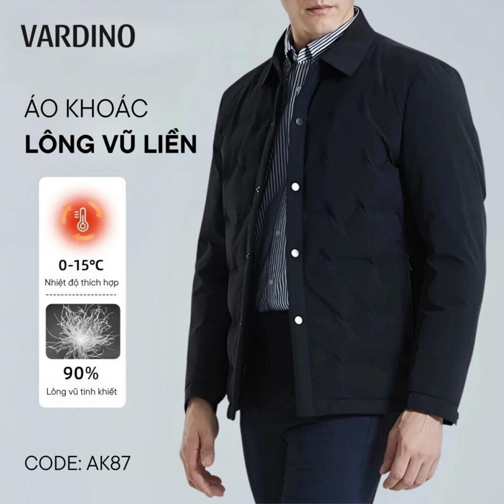 Áo khoác lông vũ liền Vardino AK87-AK88-AK89 3