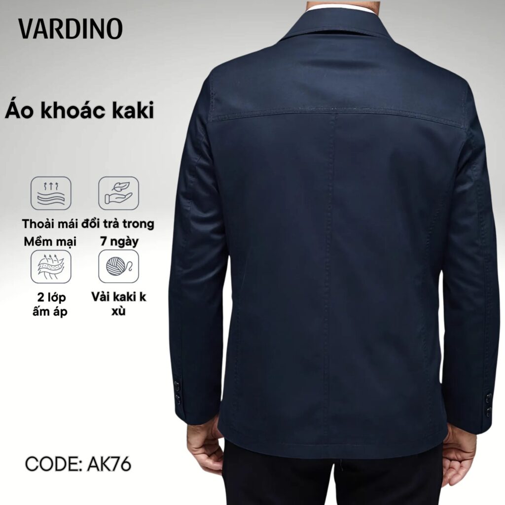 Áo khoác kaki nam Vardino AK76-AK77-AK78 4