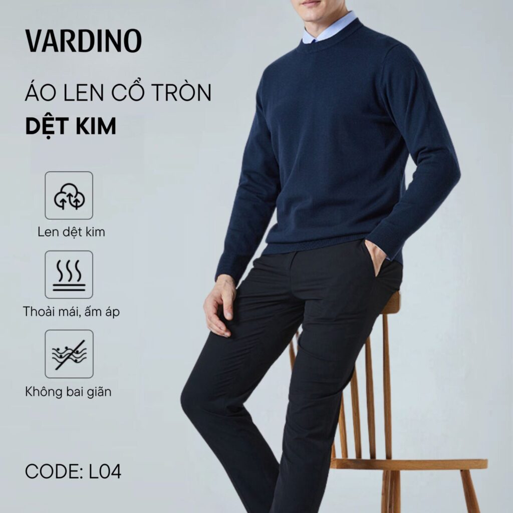 Áo len cashmere nam Vardino L030412 3