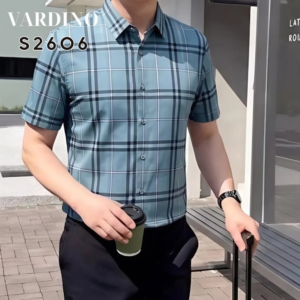 áo sơ mi nam tay ngắn Vardino S2606,s2607 3