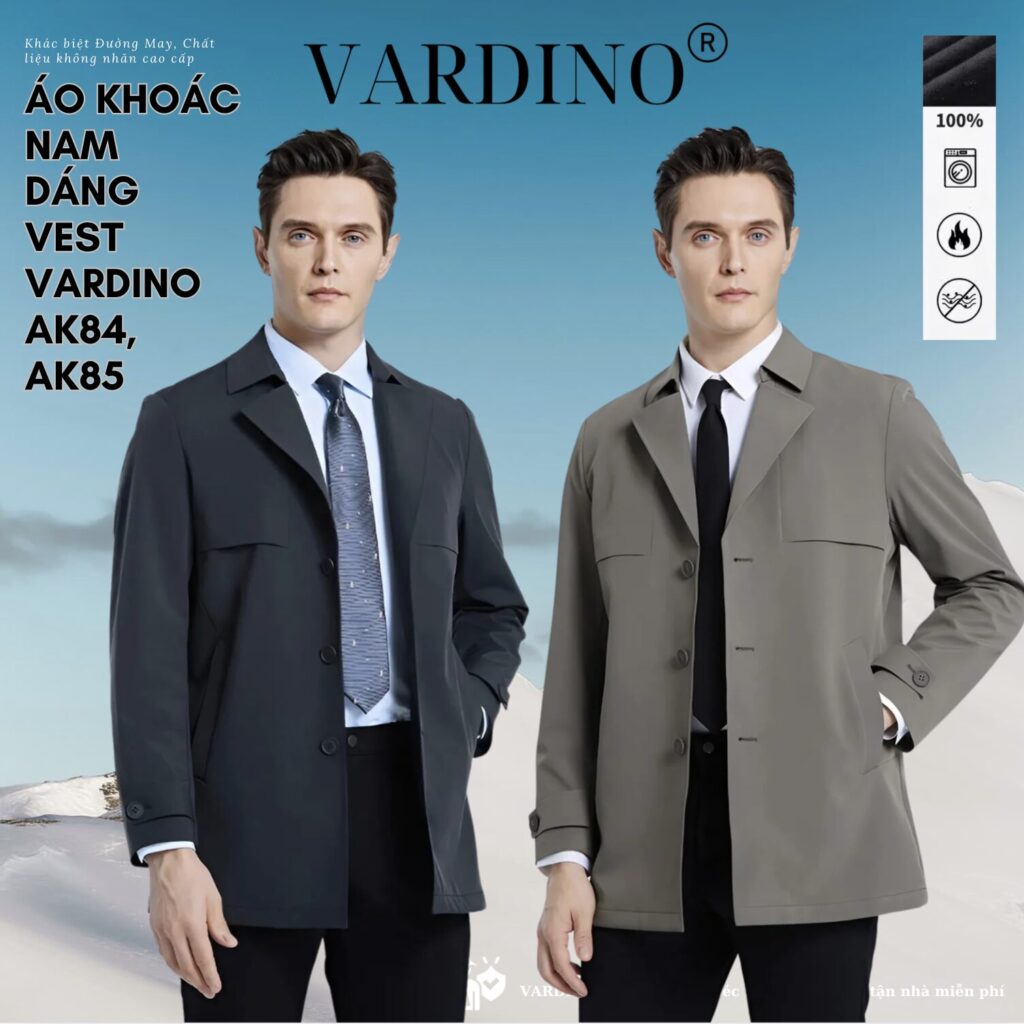Áo khoác nam dáng vest Vardino AK84-AK85 1