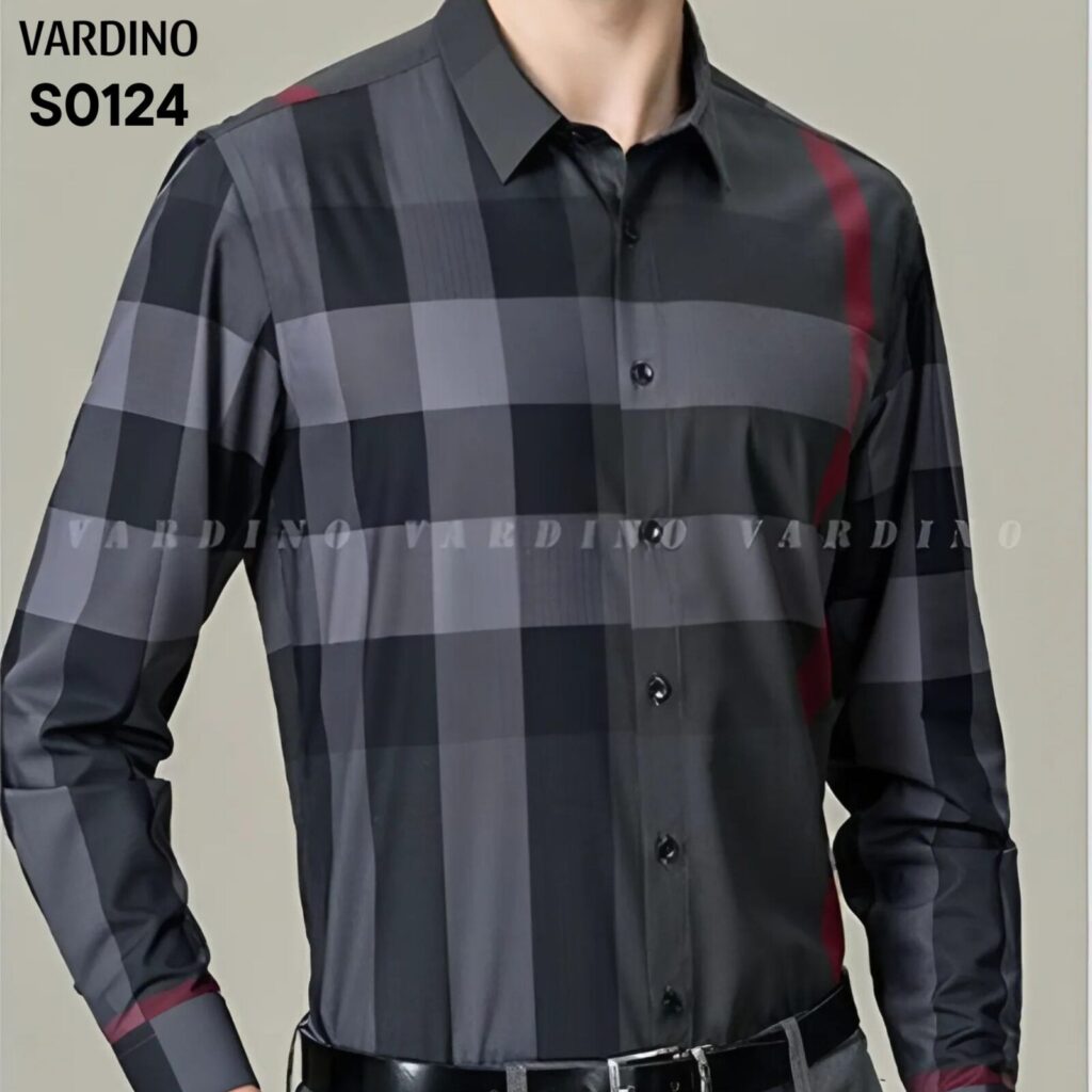 áo sơ mi nam kẻ hàng hiệu Vardino s0124,s0224,s0324 2