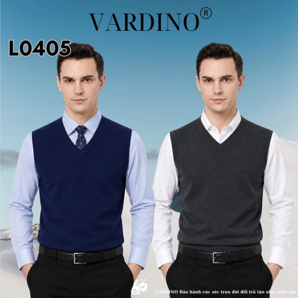 Áo gile len nam Vardino L0506 1