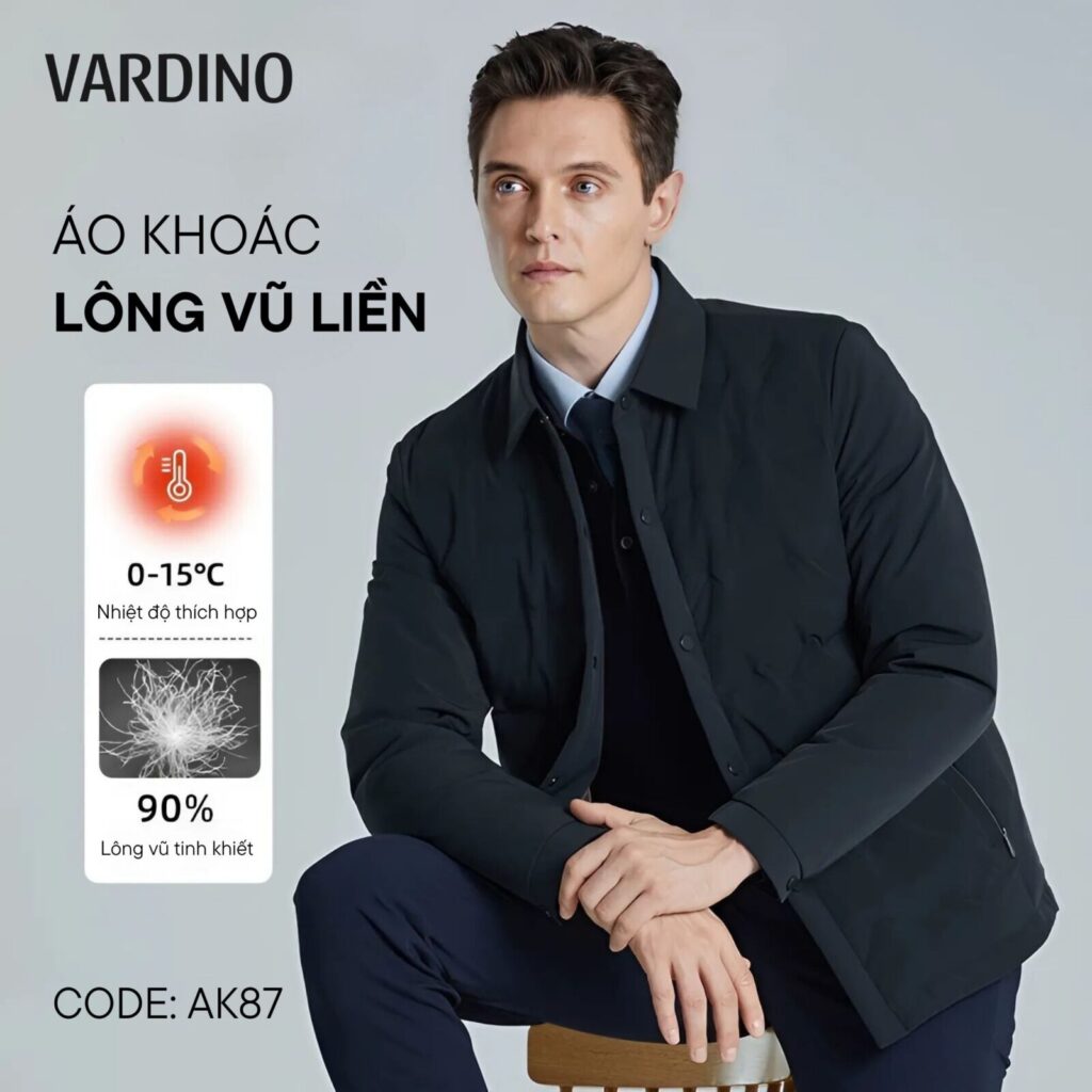 Áo khoác lông vũ liền Vardino AK87-AK88-AK89 2