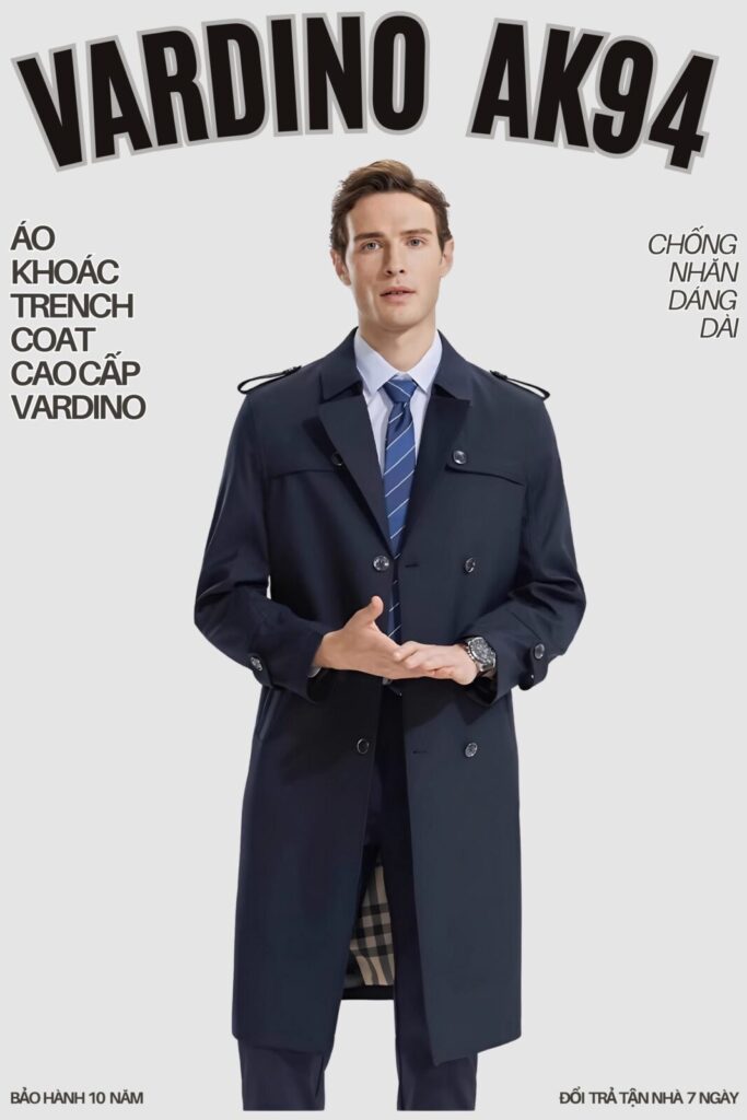 Trench coat nam Vardino AK9495 2