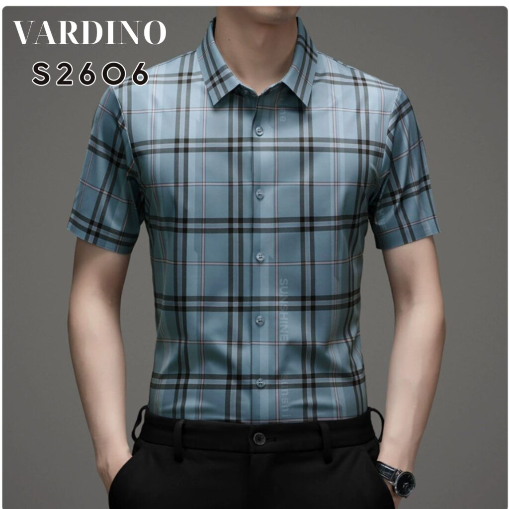 áo sơ mi nam tay ngắn Vardino S2606,s2607 4