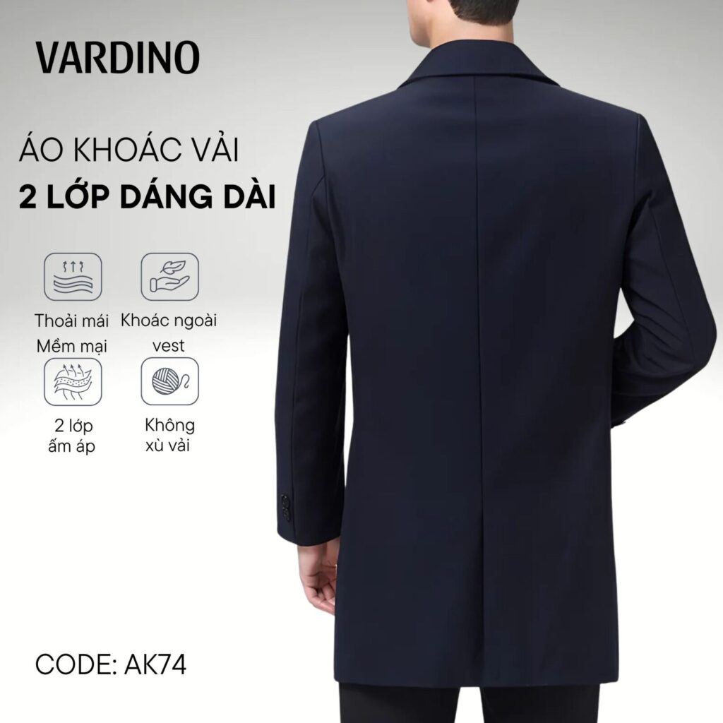 Áo mangto dáng dài Vardino AK7475 4