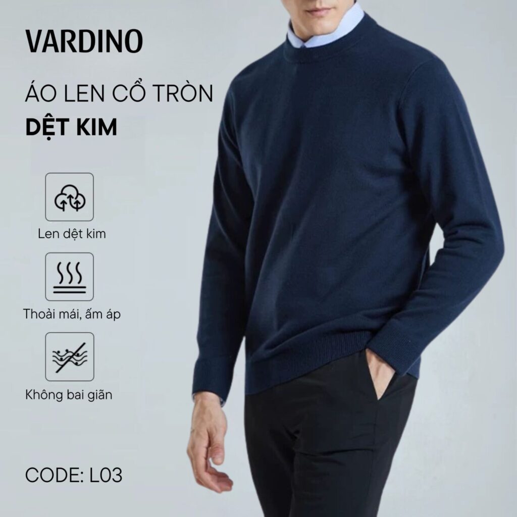 Áo len cashmere nam Vardino L030412 2